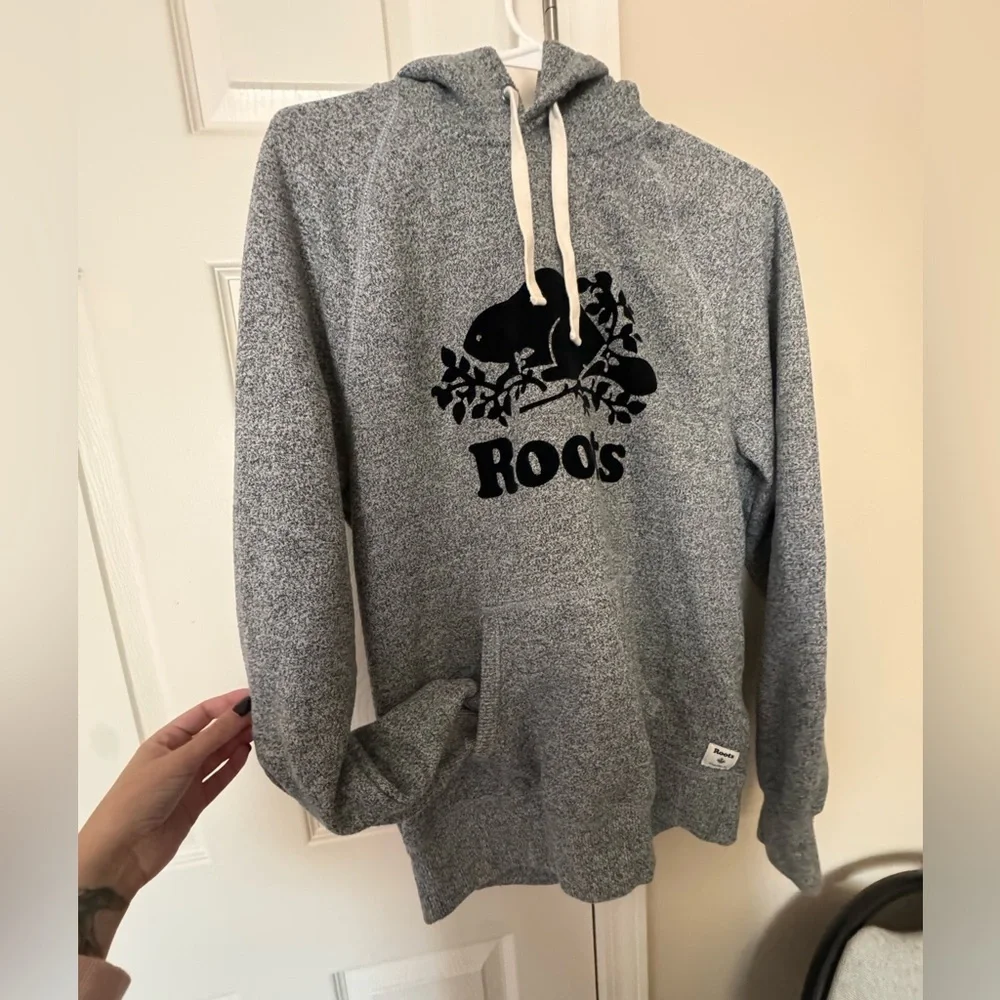 Roots Heathered Gray Hoodie - Picture 2 of 4